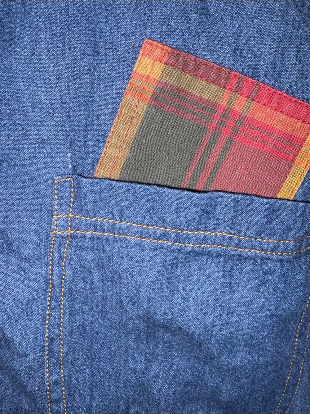 Denim Patchwork Button-Up Jacket - Blue - Picture 5 of 6